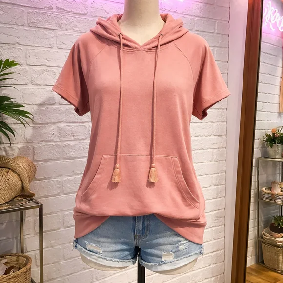 0169 NWT KORI Size Small Light Pink Hoodie - Picture 3 of 10